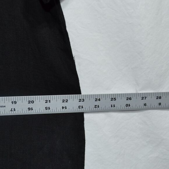 Sunbelt 100% Linen Black Button Down Maxi Shirt Dress Medium (Runs Very Large) - Picture 7 of 10